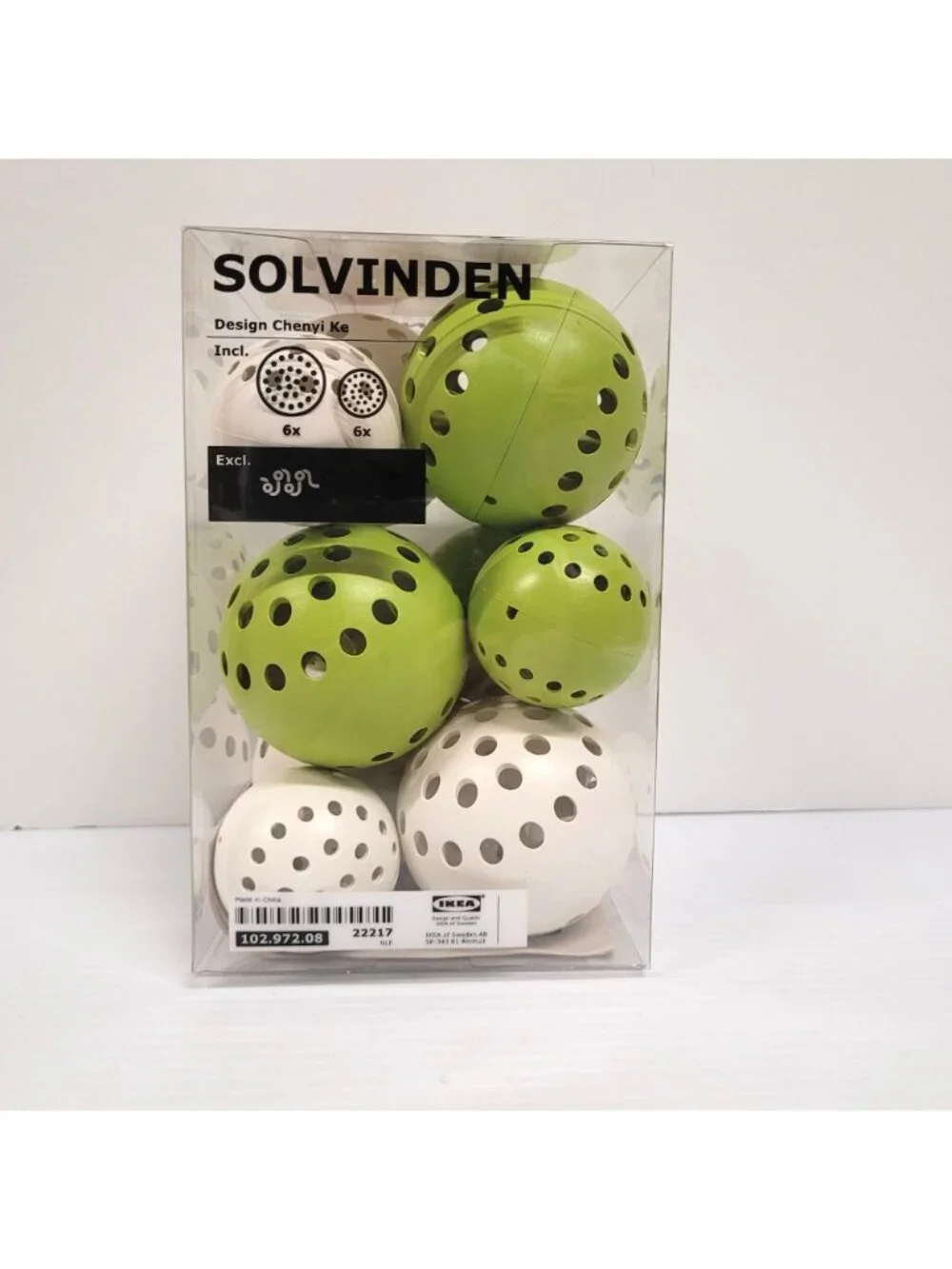 Solvinden String Light Covers 6 Green & 6 White Spherical Set 12 Ikea Chenyl Ke